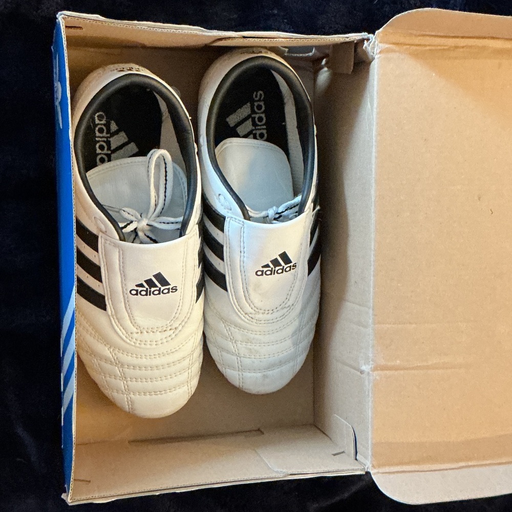 Adidas Kids White and Black Sneakers